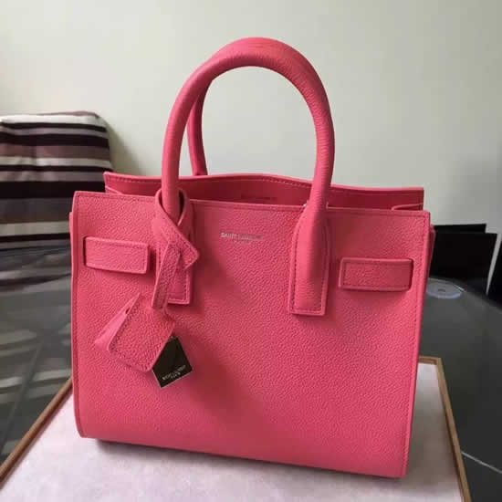 Replica Saint Laurent Nano Sac De Jour Bag In Rose Grained Leather